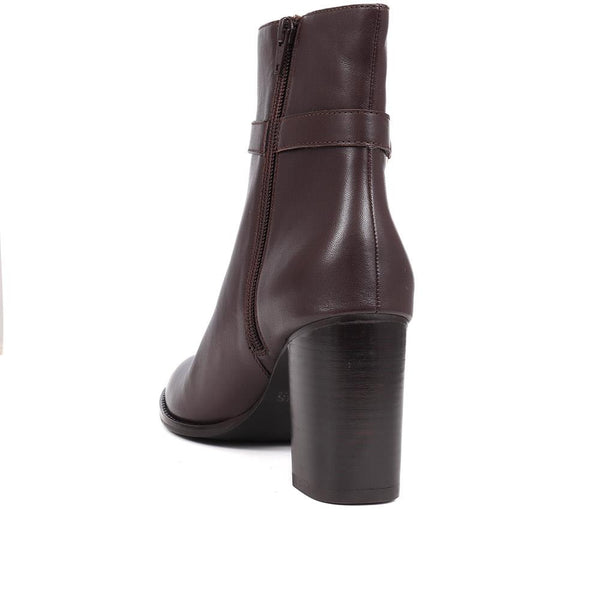 Jones Bootmaker Women's Kelda Heeled Ankle Boots - Brown