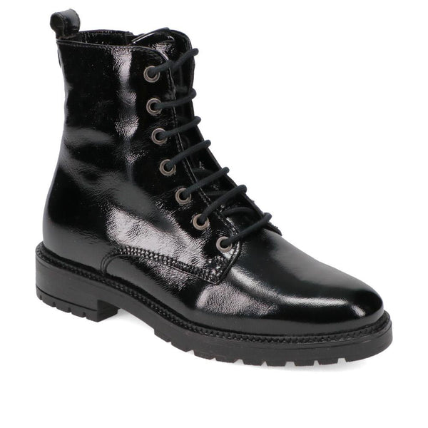 jones bootmaker Women's Kinta Dual-Fastening Ankle Boots - Black Patent