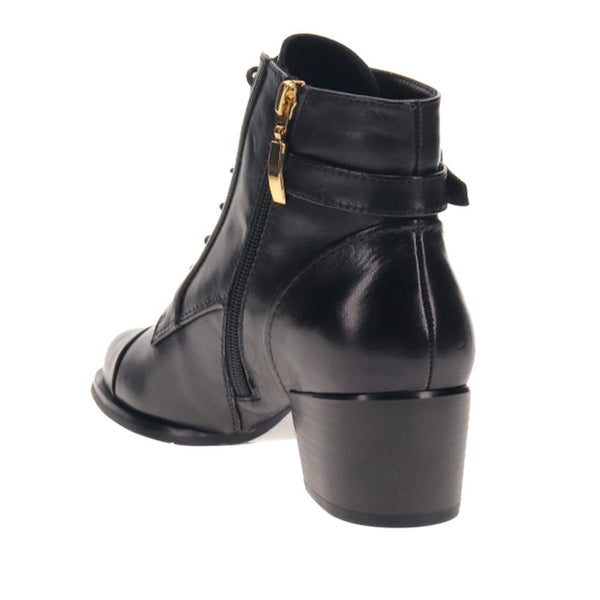 Jones Bootmaker Women's Kyndall Heeled Leather Boots - Black