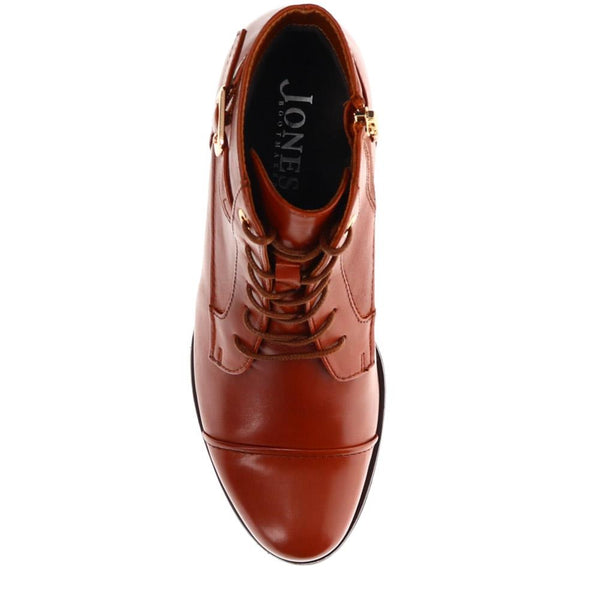 Jones Bootmaker Women's Kyndall Heeled Leather Boots - Tan