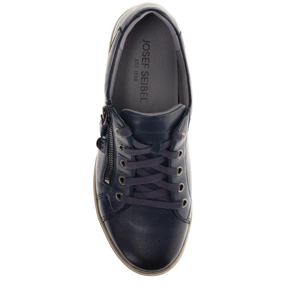 Jones Bootmaker Women's Lace-Up Leather Trainers - Navy