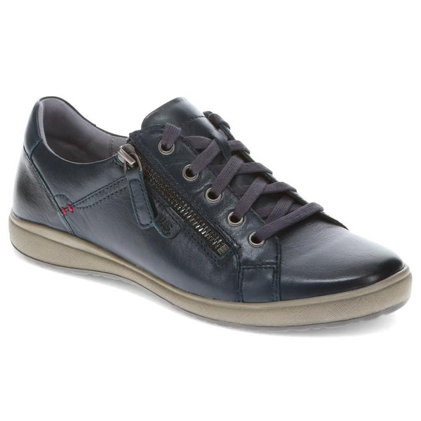 jones bootmaker Women's Lace-Up Leather Trainers - Navy