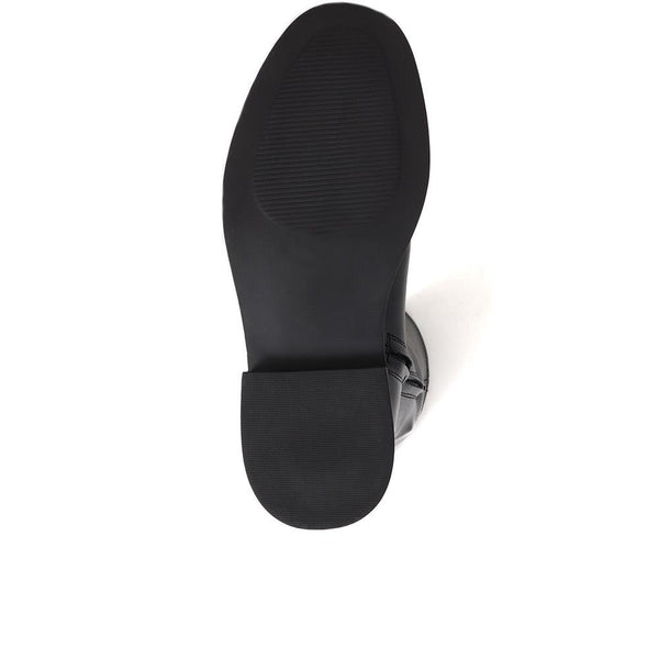 Jones Bootmaker Women's Lauretta Leather Knee High Boots - Black