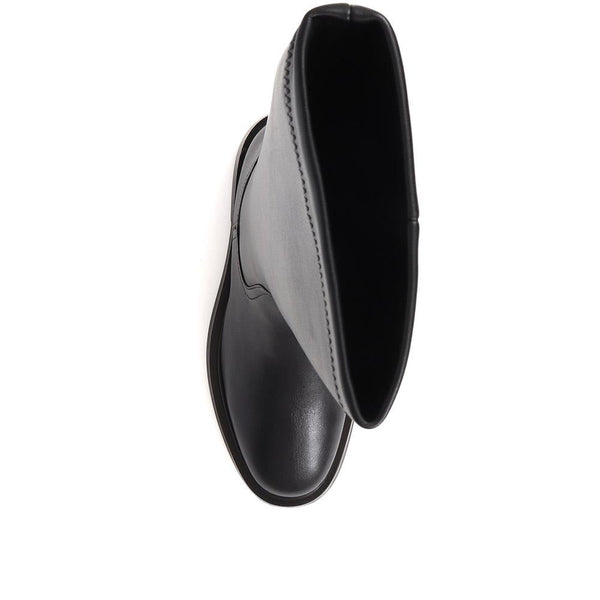 Jones Bootmaker Women's Lauretta Leather Knee High Boots - Black