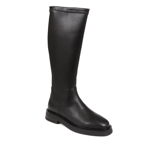 jones bootmaker Women's Lauretta Leather Knee High Boots - Black