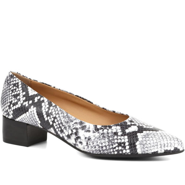 jones bootmaker Women's Laurie Court Shoes - Beige Snake