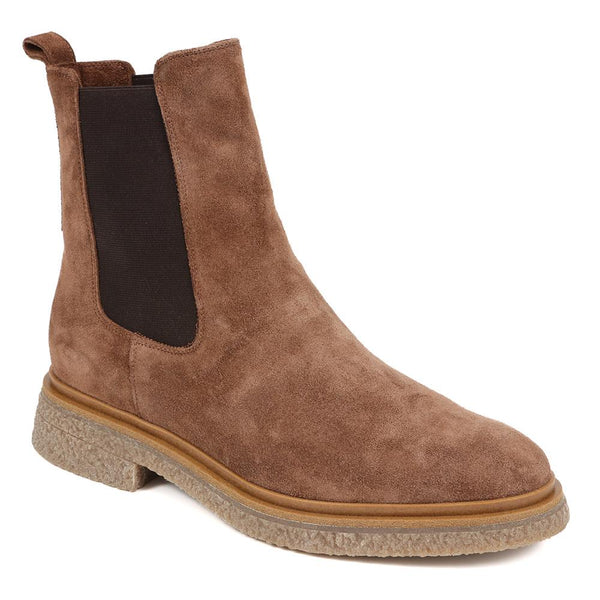 jones bootmaker Women's Leather Chelsea Boots - Brown Suede