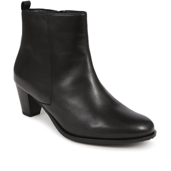 jones bootmaker Women's Leianna Heeled Ankle Boots - Black