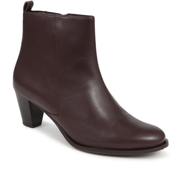 jones bootmaker Women's Leianna Heeled Ankle Boots - Brown