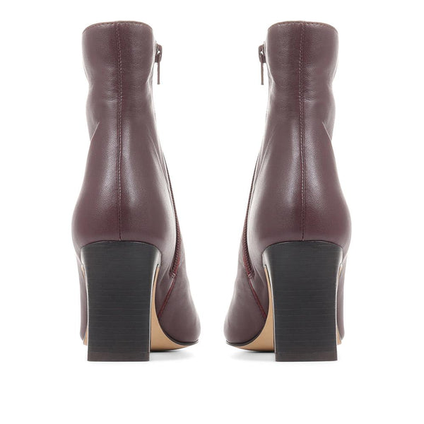 Jones Bootmaker Women's Letty Heeled Ankle Boots - Burgundy