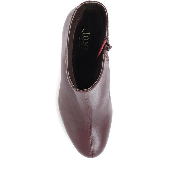Jones Bootmaker Women's Letty Heeled Ankle Boots - Burgundy