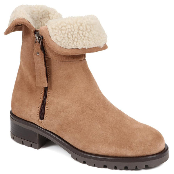 jones bootmaker Women's Lora Casual Leather Boots - Tan