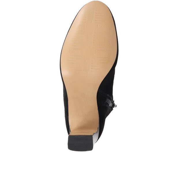 Jones Bootmaker Women's Lorah Leather Lace-Up Boots - Black