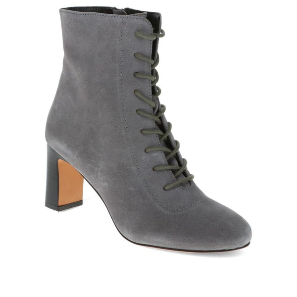 jones bootmaker Women's Lorah Leather Lace-Up Boots - Grey
