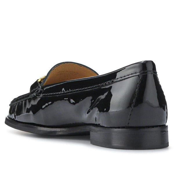 Jones Bootmaker Women's Lorella Leather Heeled Loafers - Black Patent