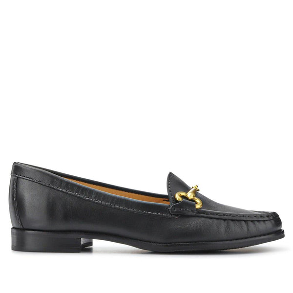 Jones Bootmaker Women's Lorella Wide-Fit Slip-On Shoes - Black Leather