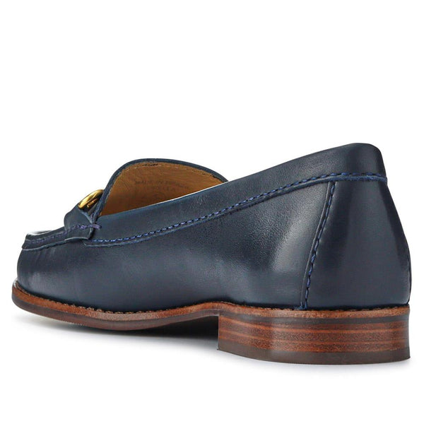 Jones Bootmaker Women's Lorella Wide-Fit Slip-On Shoes - Navy Leather