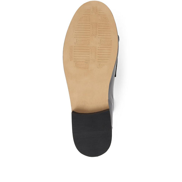 Jones Bootmaker Women's Lotta Chunky Leather Loafers - Black