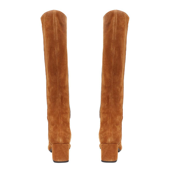 Jones Bootmaker Women's Lou LouR Regular Calf Knee-High Suede Boots - Cognac