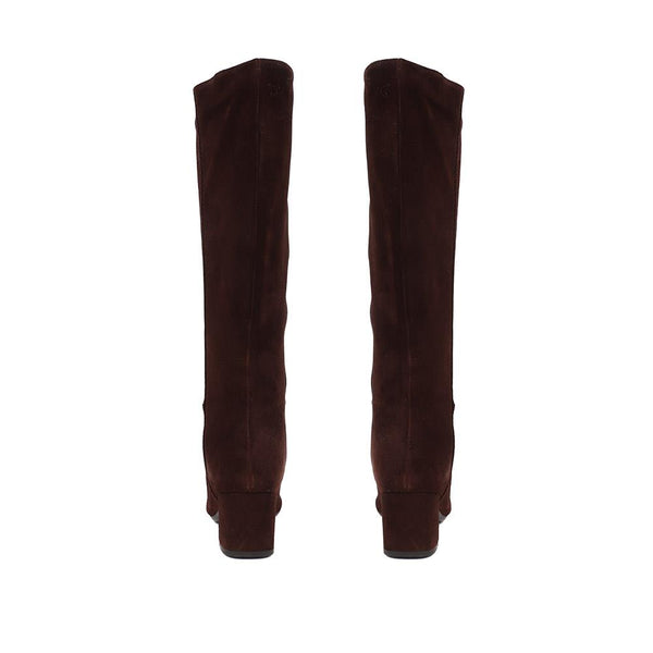 Jones Bootmaker Women's Lou LouR Regular Calf Knee-High Suede Boots - Chocolate