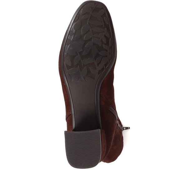 Jones Bootmaker Women's Lou LouR Regular Calf Knee-High Suede Boots - Chocolate