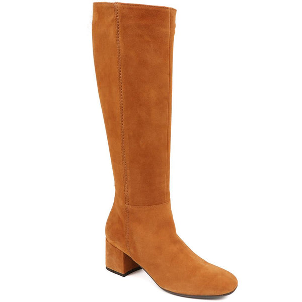 jones bootmaker Women's Lou Lous Slim Calf Knee-High Suede Boots - Cognac