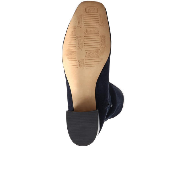 Jones Bootmaker Women's Louella Knee-High Leather Boots - Navy