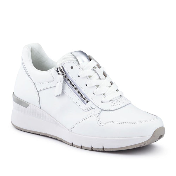 jones bootmaker Women's Louisina Dual-Fasten Chunky Trainers - White