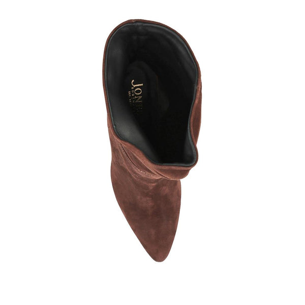 Jones Bootmaker Women's Luisa Leather Stiletto Heel Boots - Burgundy Suede