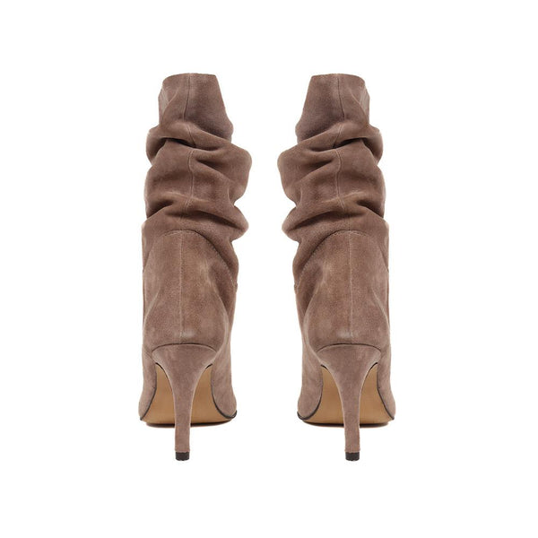 Jones Bootmaker Women's Luisa Leather Stiletto Heel Boots - Grey