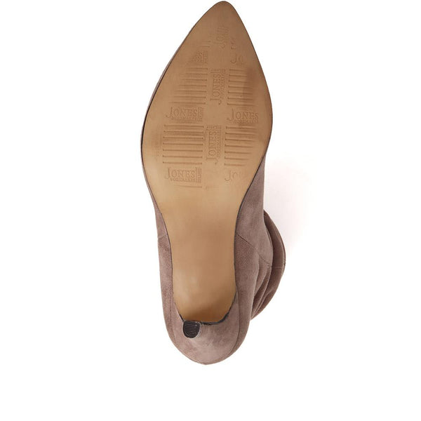 Jones Bootmaker Women's Luisa Leather Stiletto Heel Boots - Grey