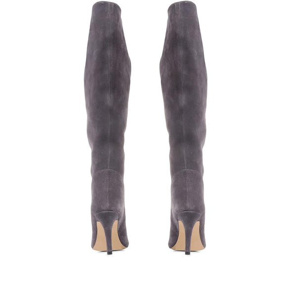 Jones Bootmaker Women's Luz Stiletto Knee High Boots - Grey