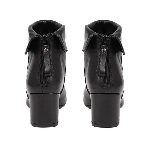 Jones Bootmaker Women's Lylah Heeled Ankle Boots - Black Leather
