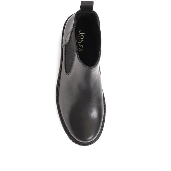 Jones Bootmaker Women's Machelle Chunky Leather Chelsea Boots - Black