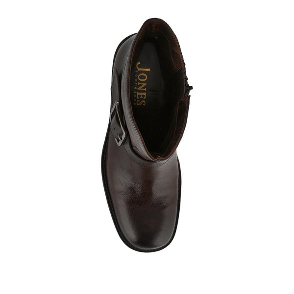 Jones Bootmaker Women's Madonna Chunky Leather Ankle Boots - Dark Brown