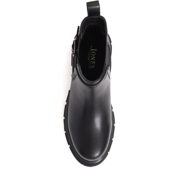 Jones Bootmaker Women's Maelee Leather Ankle Boots - Black