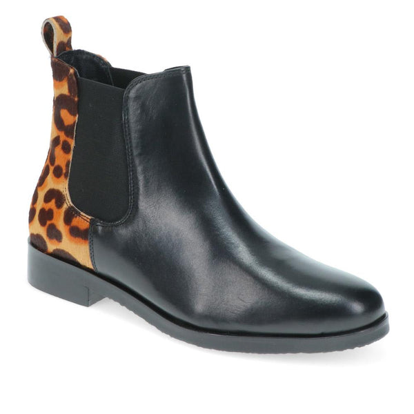 jones bootmaker Women's Majorie Chelsea Boots - Black Leopard