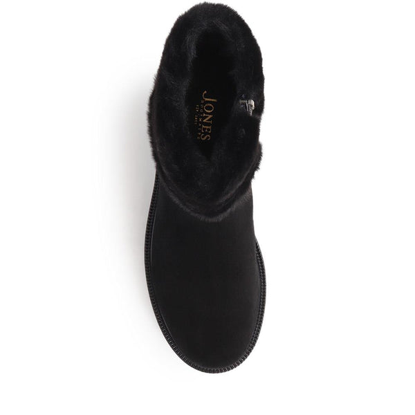 Jones Bootmaker Women's Manda Leather Ankle Boots - Black