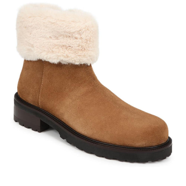 jones bootmaker Women's Manda Leather Ankle Boots - Tan