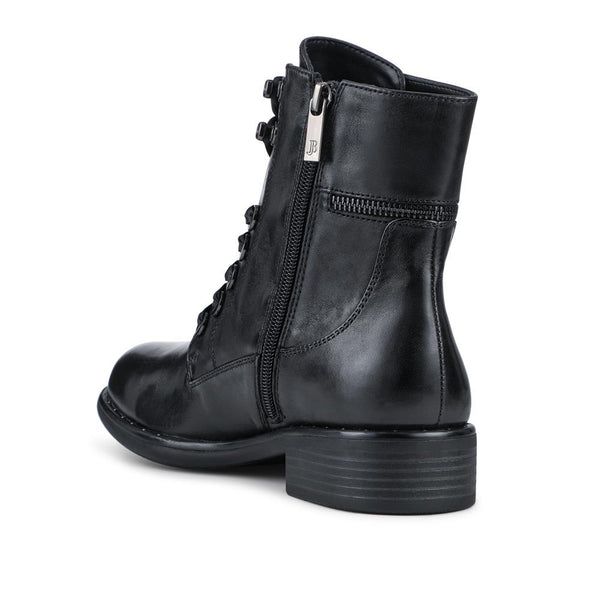 Jones Bootmaker Women's Margarita Leather Lace-Up Ankle Boots - Black