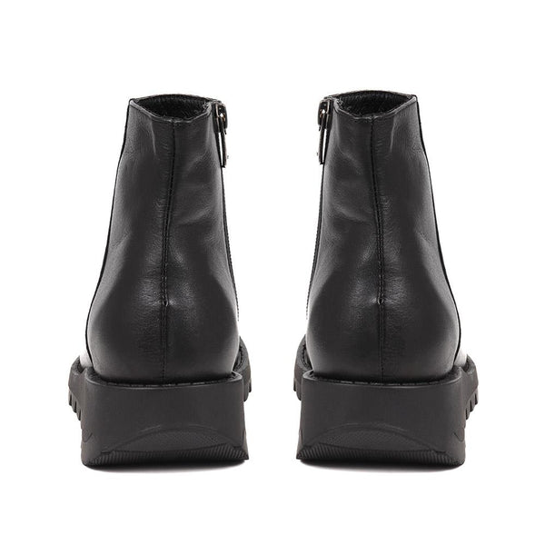 Jones Bootmaker Women's Mariane Leather Wedge Ankle Boots - Black