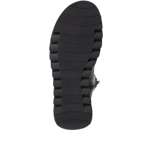 Jones Bootmaker Women's Mariane Leather Wedge Ankle Boots - Black