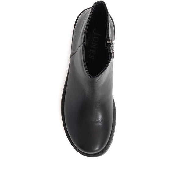 Jones Bootmaker Women's Mariane Leather Wedge Ankle Boots - Black