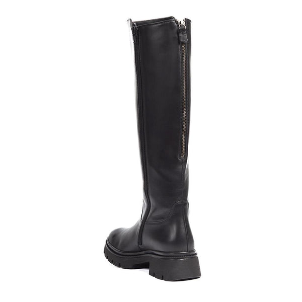 Jones Bootmaker Women's Match Chunky Leather Long Boots - Black