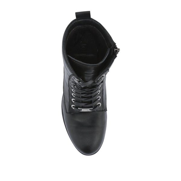 Jones Bootmaker Women's Maura Leather Block Heel Boots - Black