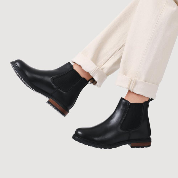 Jones Bootmaker Women's Mayah Leather Chelsea Boots - Black