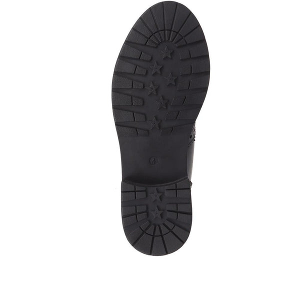 Jones Bootmaker Women's Melrose Brogue Detail Leather Chelsea Boots - Black