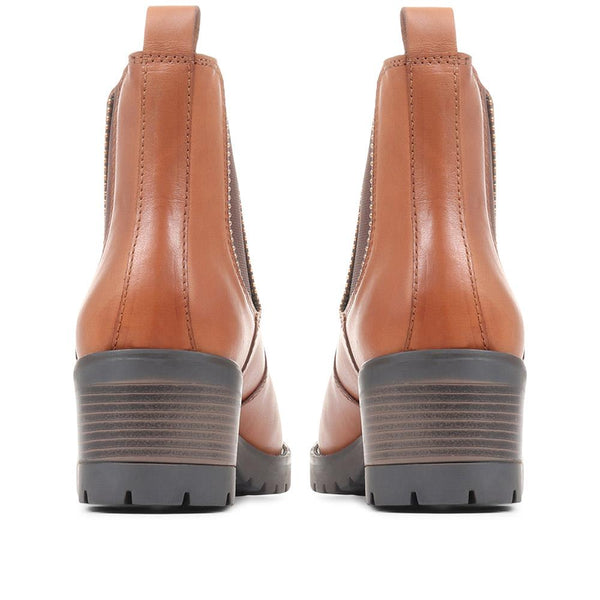 Jones Bootmaker Women's Mena Heeled Chelsea Boots - Tan