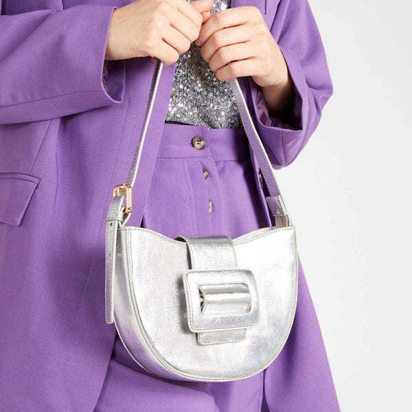 jones bootmaker Women's Metallic Shoulder Bag - Silver