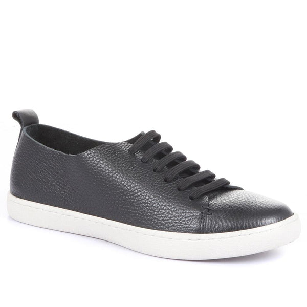 jones bootmaker Women's Midwood Women's Leather Trainers - Black